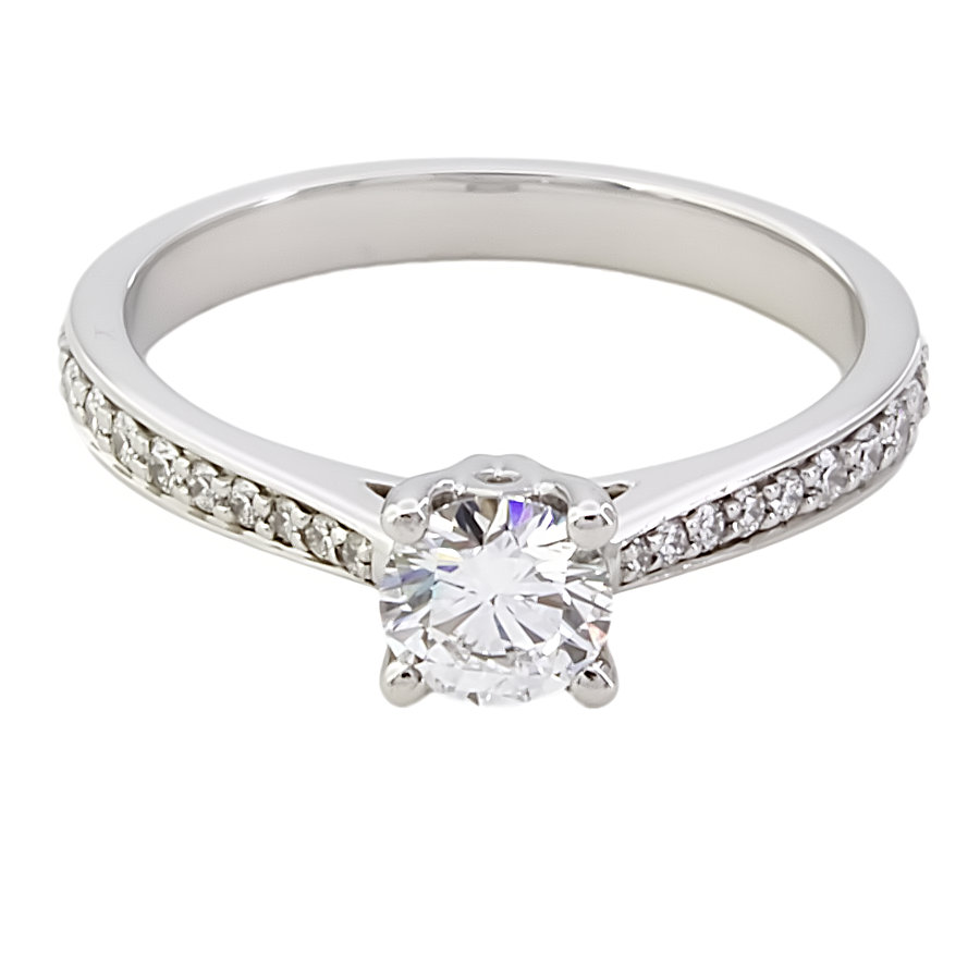 Platinum Lab grown Diamond solitaire Ring size N